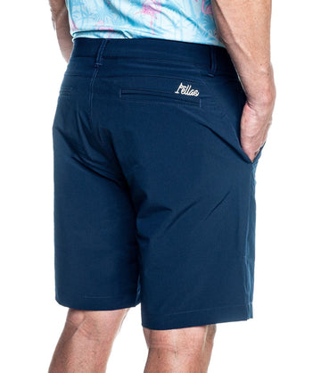 Men's Navy Golf Shorts: Slim Fit