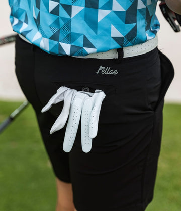 Men's Black Golf Shorts: Slim Fit