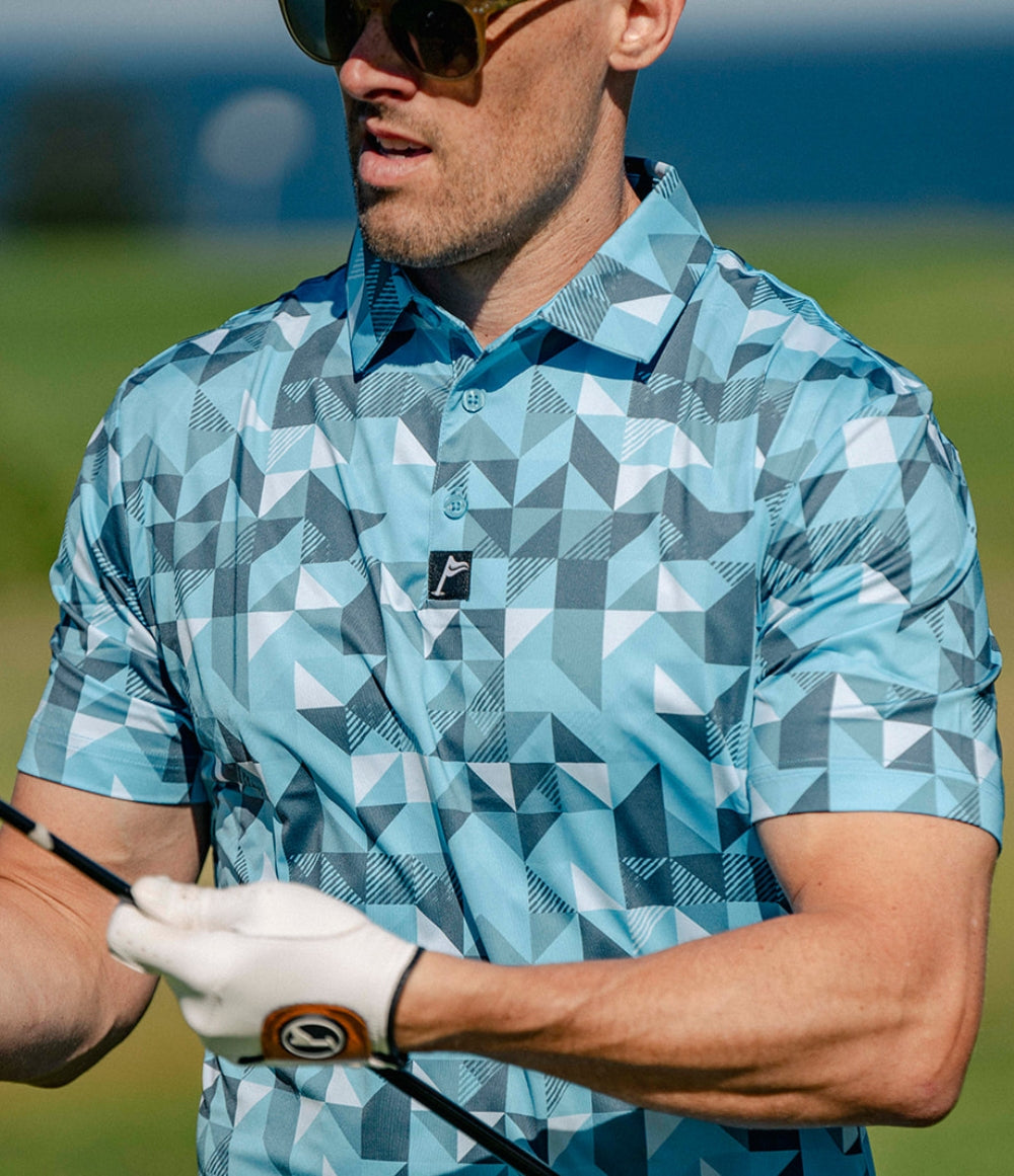 Fair and Square Blue Golf Polo